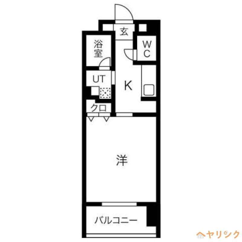 花の木ライズ(1K/9階)の間取り写真