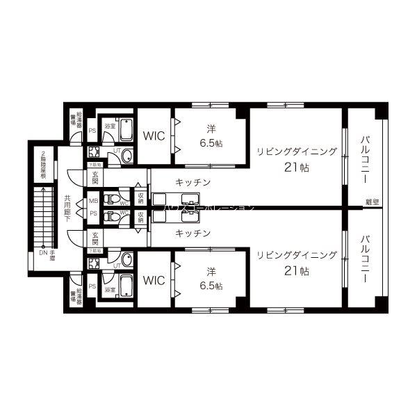 FORT TERRACE TSUKAGUCHI(1LDK/2階)の間取り写真