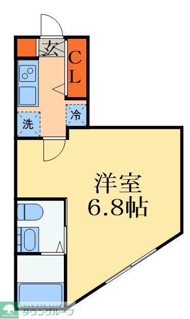 VAU HOUSE蘇我(1K/3階)の間取り写真