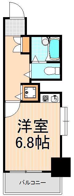 ライオンズマンション浅草言問橋(ワンルーム/8階)の間取り写真