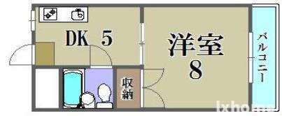萩原マンション(1K/3階)の間取り写真