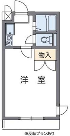 JR川越線 西大宮駅 徒歩28分 3階建 築31年(1K/3階)の間取り写真