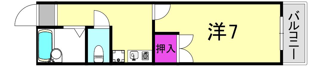 サイラントKANNO(1K/2階)の間取り写真