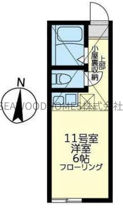 ユナイト追浜ジョルジャ・メローニ(ワンルーム/2階)の間取り写真