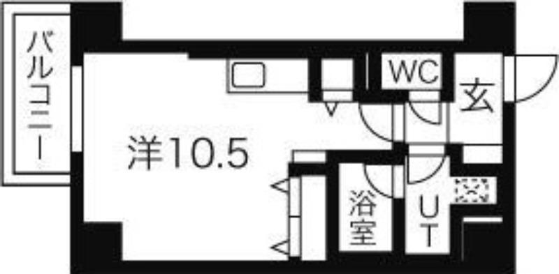 バロンドール(ワンルーム/6階)の間取り写真
