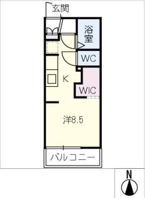 ドエール柴田(ワンルーム/1階)の間取り写真