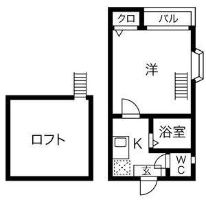 OAZO中村(1K/2階)の間取り写真