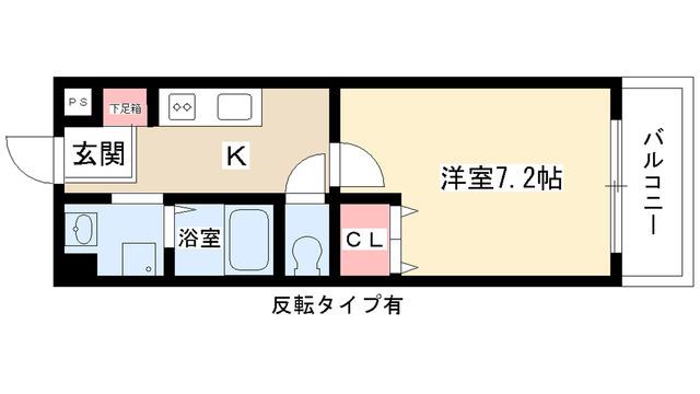イースタンヒルズ一社(1K/2階)の間取り写真