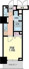 ハビテ靱センターコート(1K/9階)の間取り写真
