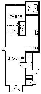 カーサ・クオーレ滝川(1LDK/2階)の間取り写真