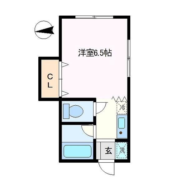 プチコートM(1K/2階)の間取り写真