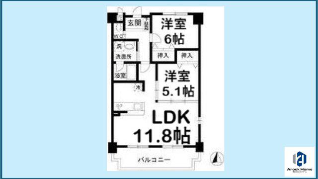 グレイス17(2LDK/3階)の間取り写真