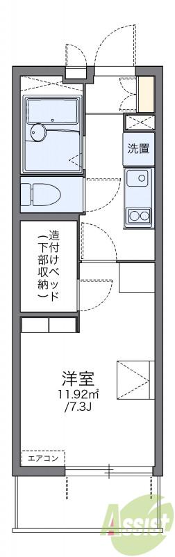 レオパレス 華(1K/2階)の間取り写真