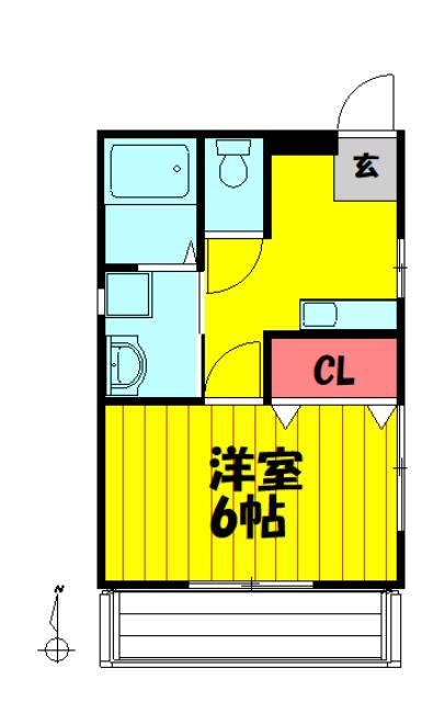 アイコーポ(1K/2階)の間取り写真