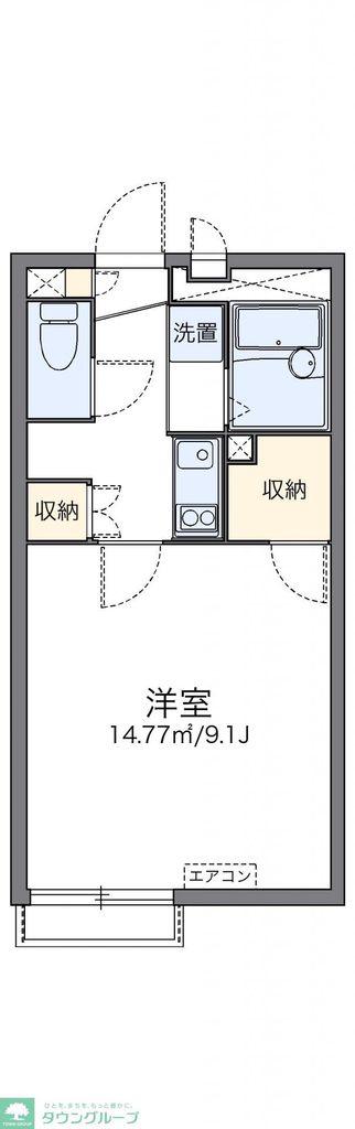 レオネクスト屋敷添(1K/1階)の間取り写真