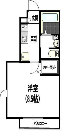 エルスタンザ西巣鴨(1K/1階)の間取り写真