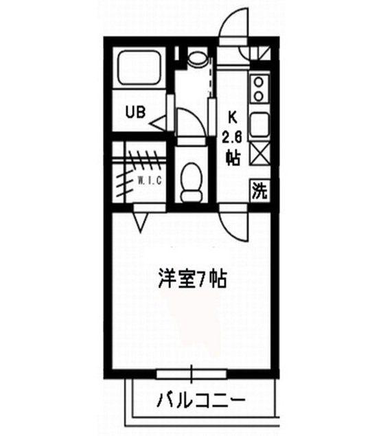 ルミエール(1K/1階)の間取り写真