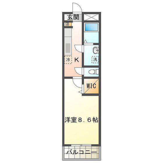 ノワエブラン利平治(1K/1階)の間取り写真