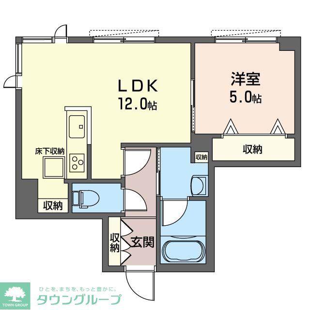 クレスト トボリIII(1LDK/1階)の間取り写真