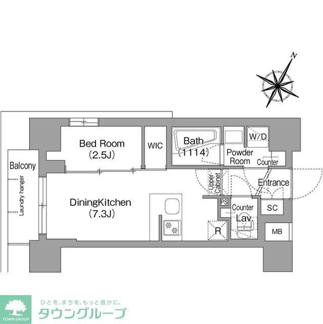 コンフォリア・リヴ新中野サウス(1DK/3階)の間取り写真