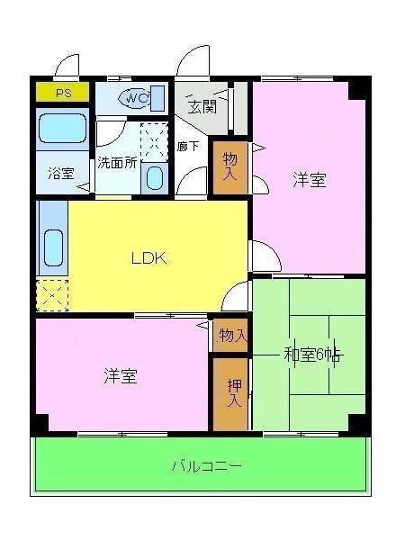 SELLEYS金剛(3DK/3階)の間取り写真