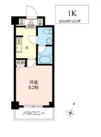 LASANTE品川シーサイドII(1K/5階)の間取り写真