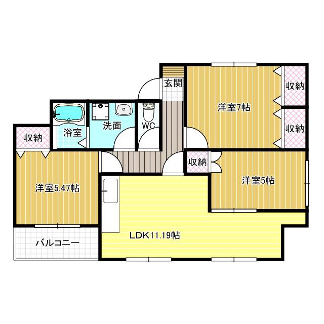 T Sコート土師ノ里(3LDK/4階)の間取り写真