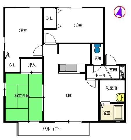 クレセール21(3LDK/2階)の間取り写真