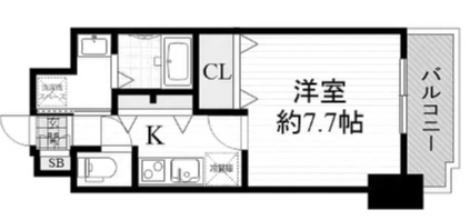 エスリード弁天町南(1K/6階)の間取り写真