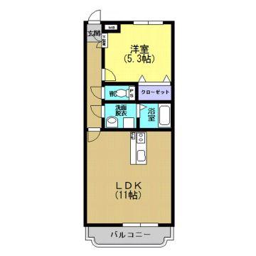 アクロス28(1LDK/2階)の間取り写真