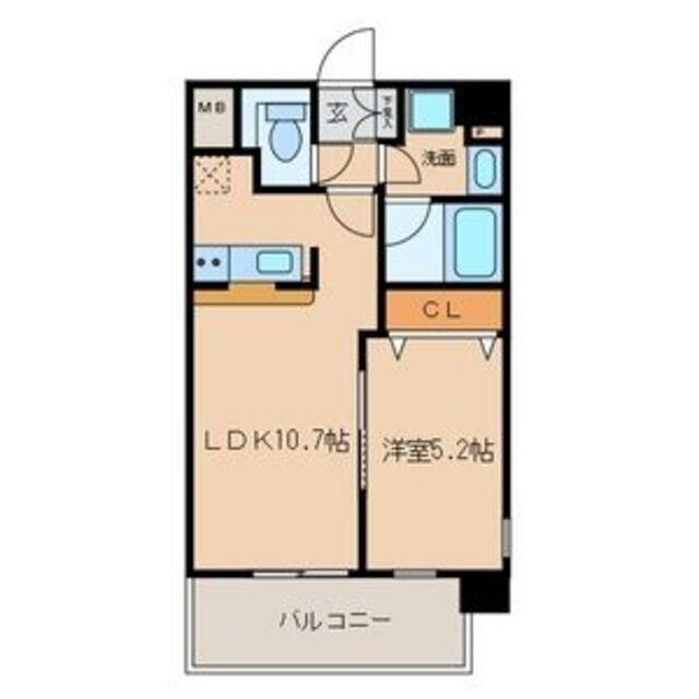 プレミアム浅間町(1LDK/4階)の間取り写真