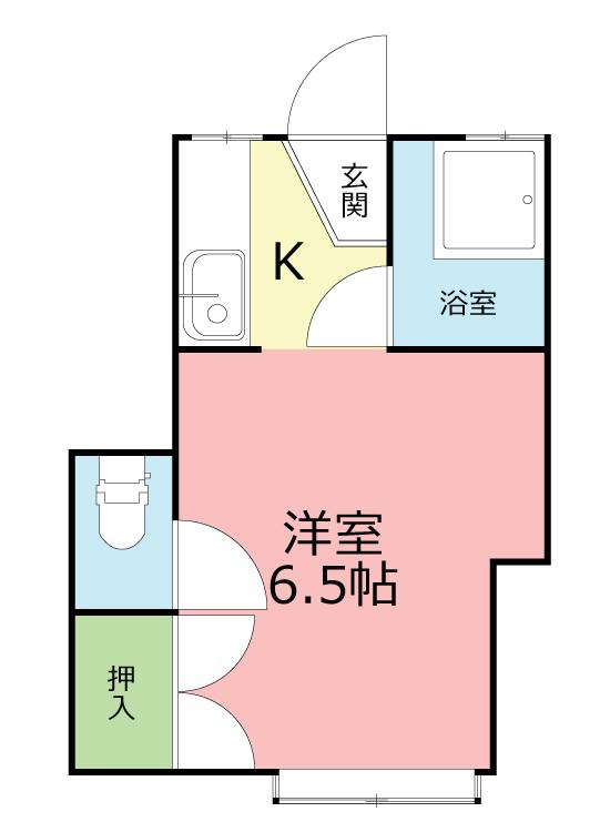 首藤アパート(ワンルーム/1階)の間取り写真