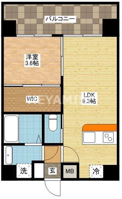 MODERN PALAZZO 城栄クラシス(1LDK/4階)の間取り写真
