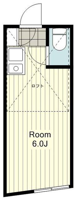 ユナイト大口メルキュールの杜(ワンルーム/2階)の間取り写真