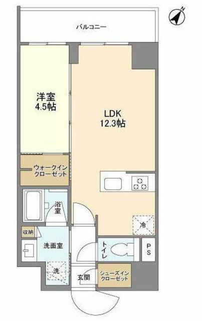 ONE ROOT FLAT ASAKUSA IRIYA(1LDK/9階)の間取り写真