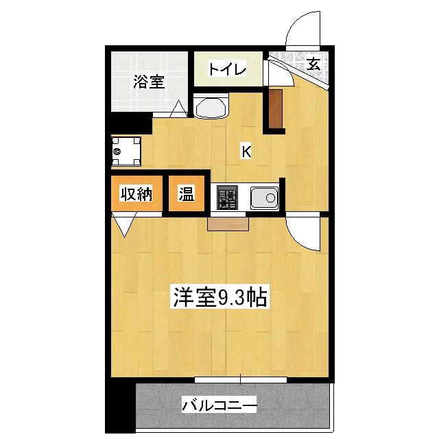 ファービースコート東野(1K/4階)の間取り写真