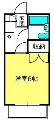 サンクレスト(1K/2階)の間取り写真