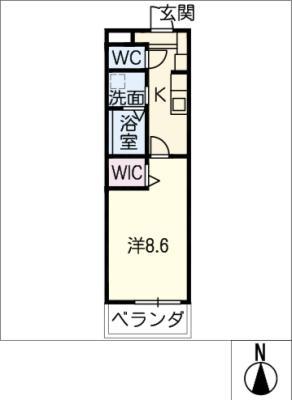 GOLDIII(1K/7階)の間取り写真