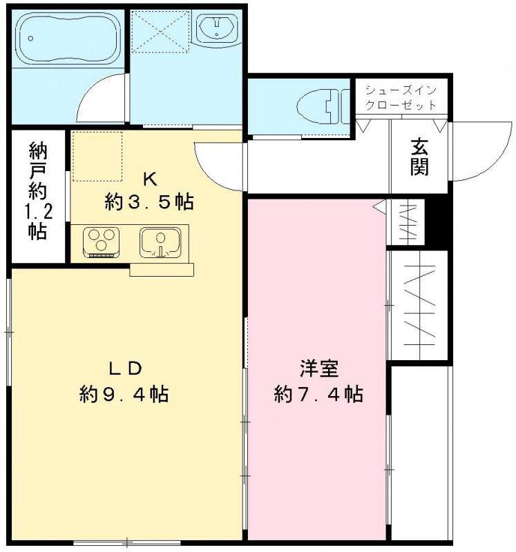 メゾンフォレスト成田東(1SLDK/1階)の間取り写真