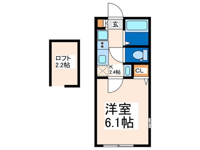 東急東横線 菊名計画(1K/2階)の間取り写真