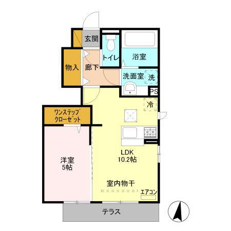 グラン・シャリオ(1LDK/1階)の間取り写真