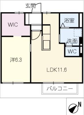 平和ハウス(1LDK/2階)の間取り写真