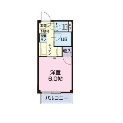 SKY VILLAGE(1K/2階)の間取り写真