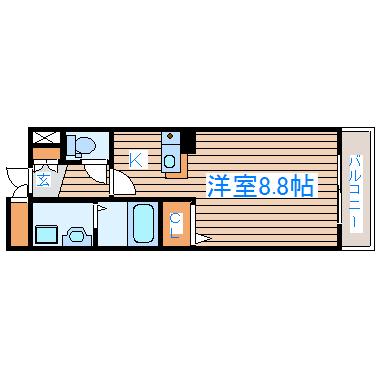 MARVELOUSTOMIZA(ワンルーム/3階)の間取り写真