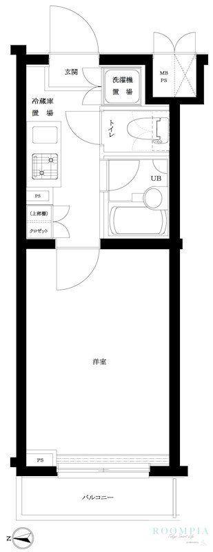 ルーブル早稲田六番館(1K/2階)の間取り写真