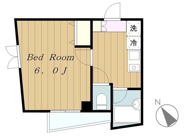 プレジオ中町(1K/1階)の間取り写真