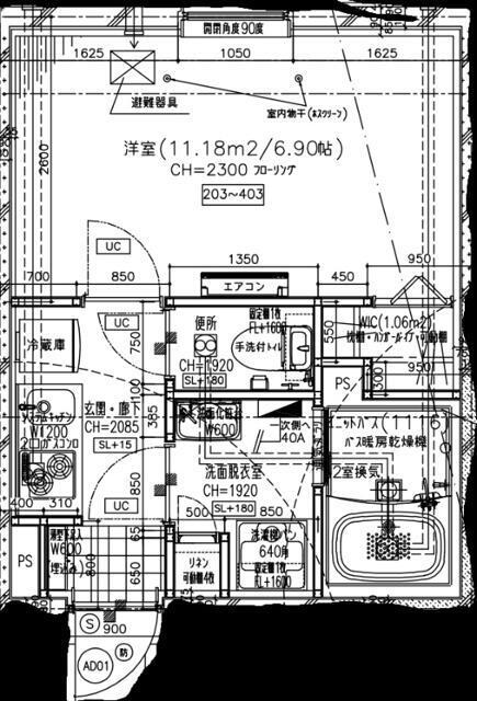 北品川2丁目工事PJ(1K/2階)の間取り写真