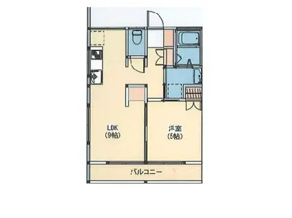 ホワイトビラ金井 A棟(1LDK/1階)の間取り写真