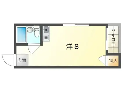 早苗清州プラザ(ワンルーム/2階)の間取り写真