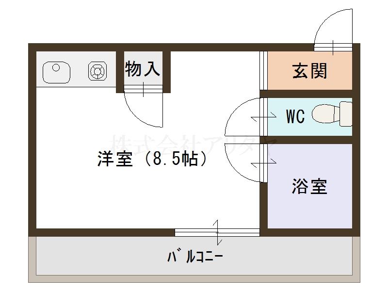 サンロード白鷺(ワンルーム/3階)の間取り写真